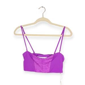 NWT Beach Bunny Swimwear Purple London Bralette Bikini Top Size L